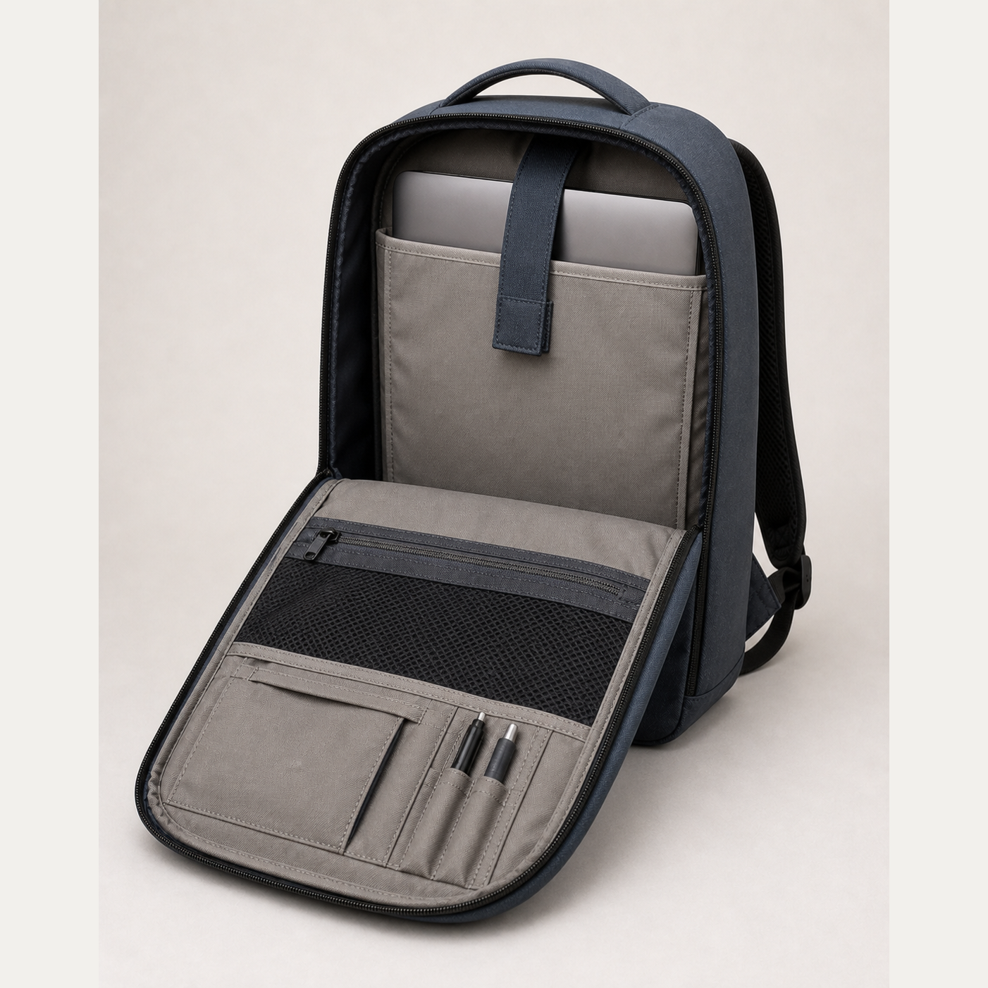 Daily Commuter Pack 20L in Slate, open view