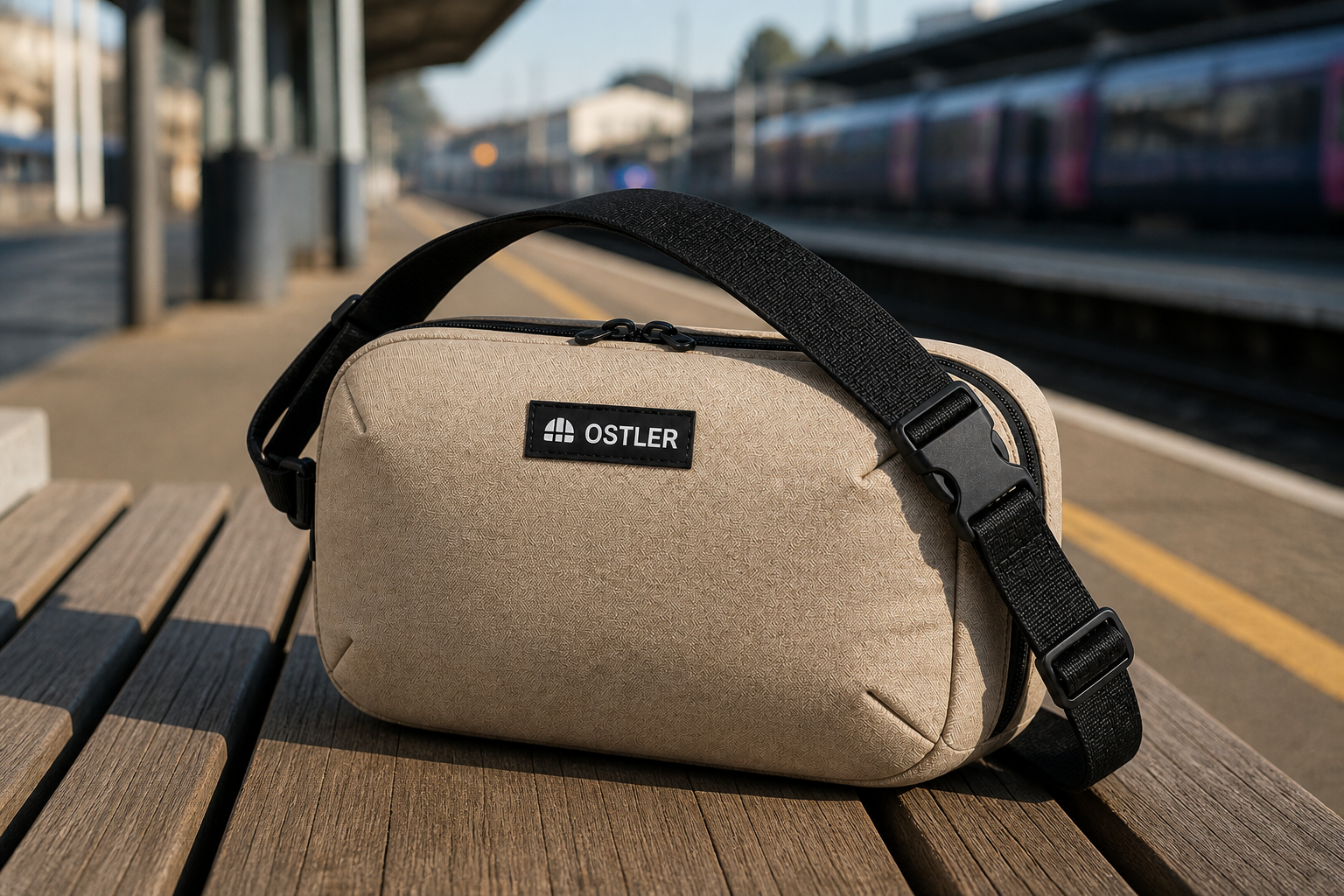 Daily Sling 6L in Sand, lifestyle view