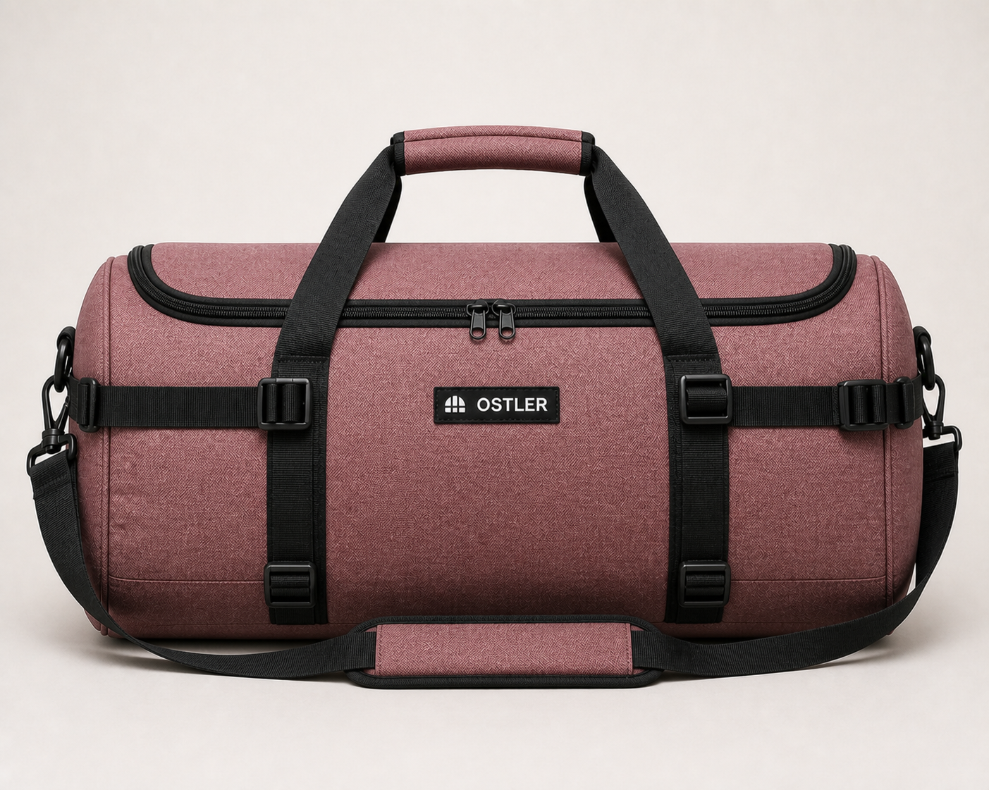 Haul Gear Duffel 60L in Rosewood, front view