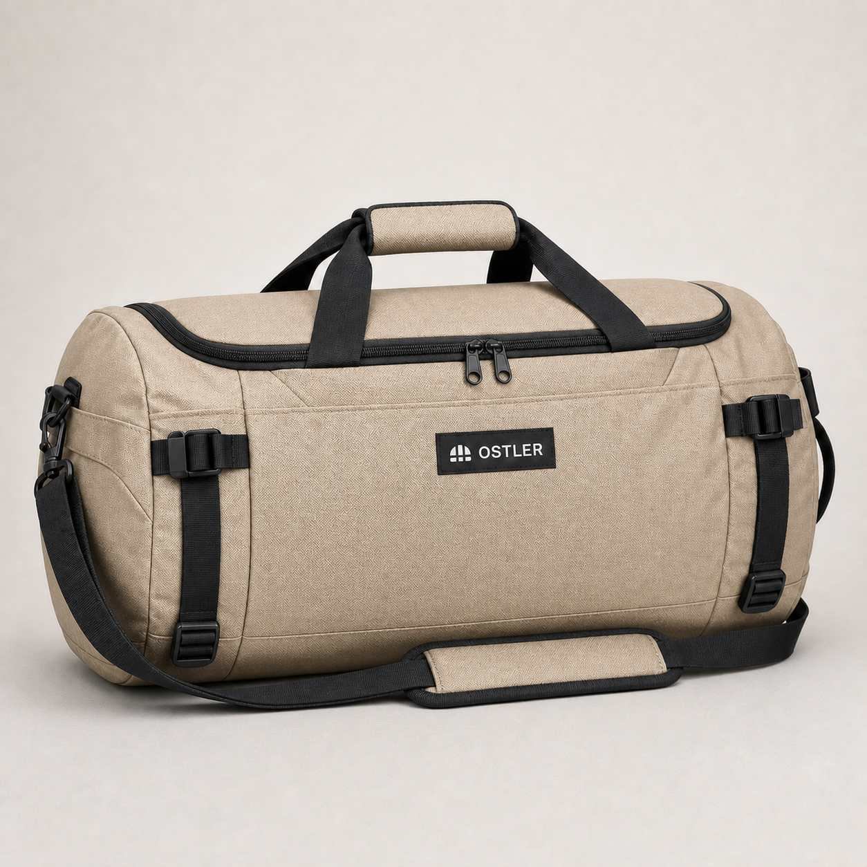 Haul Weekender Duffel 40L in Sand, three-quarter view