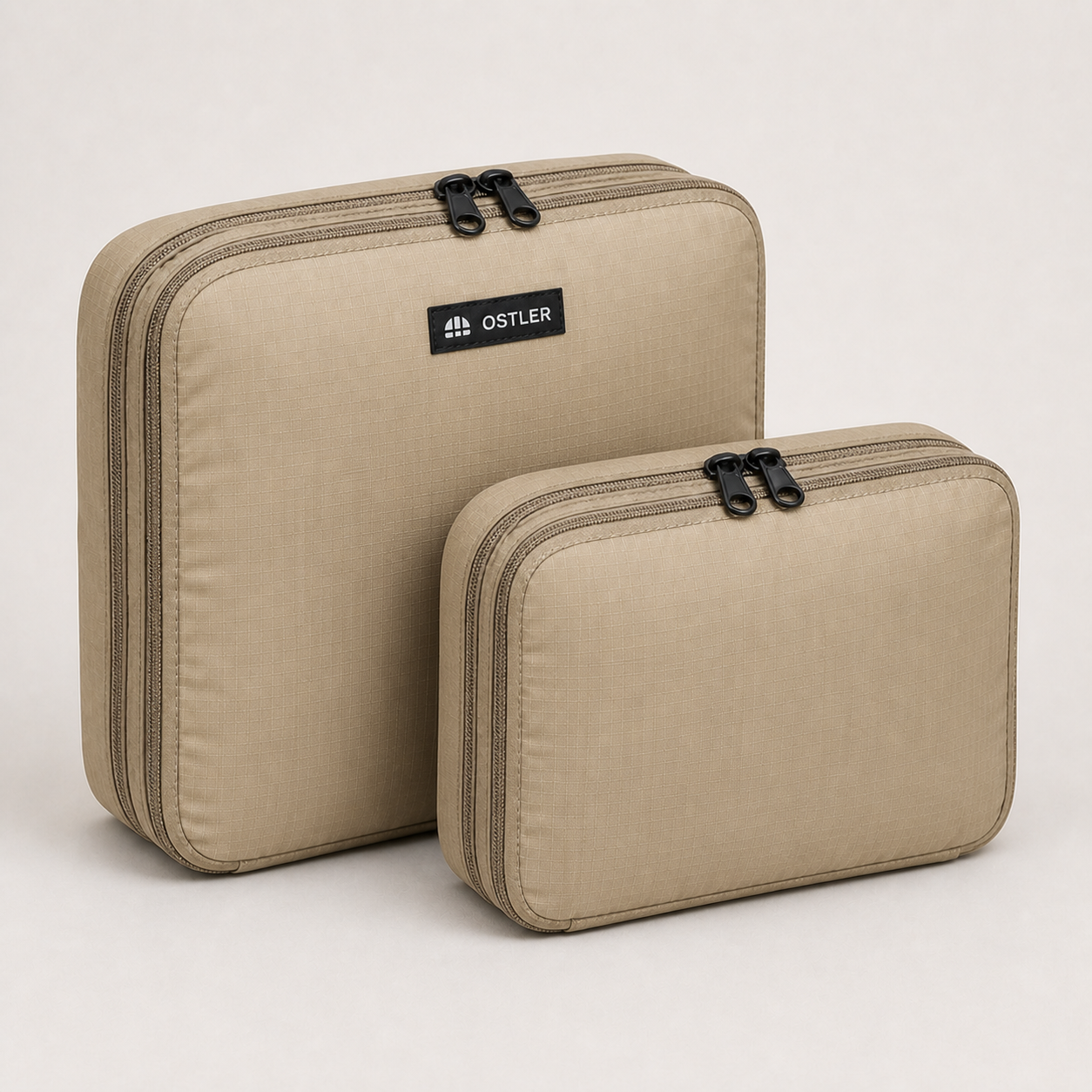 Kit Compression Cube Set (2) in Sand, three-quarter view