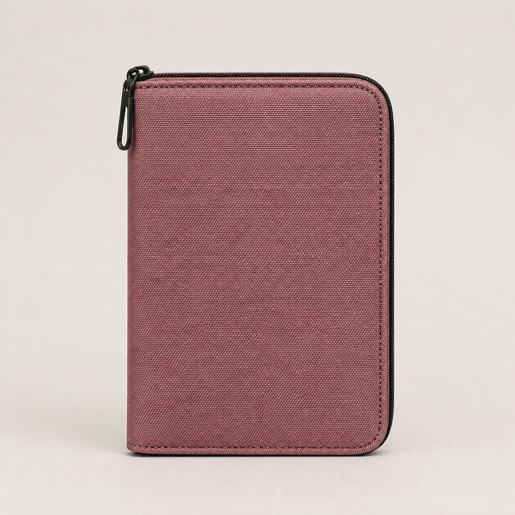 Kit Document Wallet in Rosewood, front view
