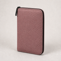 Kit Document Wallet in Rosewood, three-quarter view