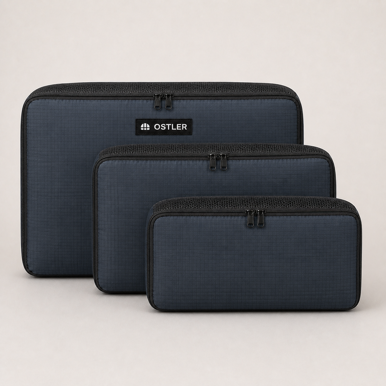 Kit Packing Cube Set (3) in Slate, front view