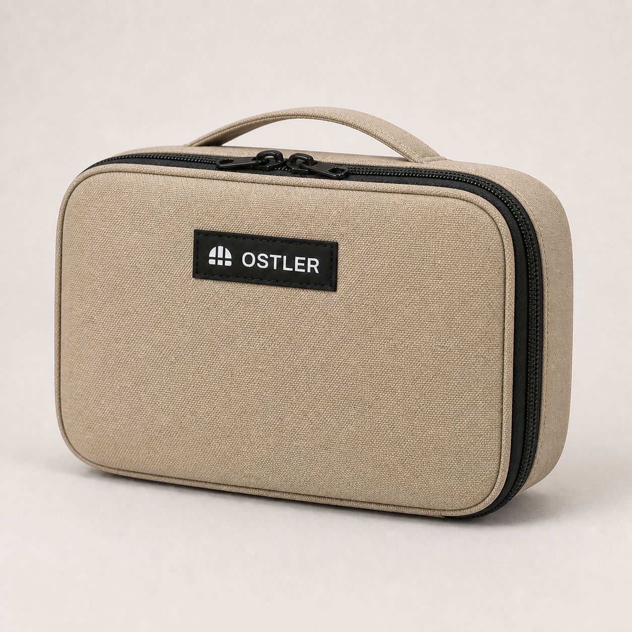 Kit Tech Pouch 2L in Sand, three-quarter view