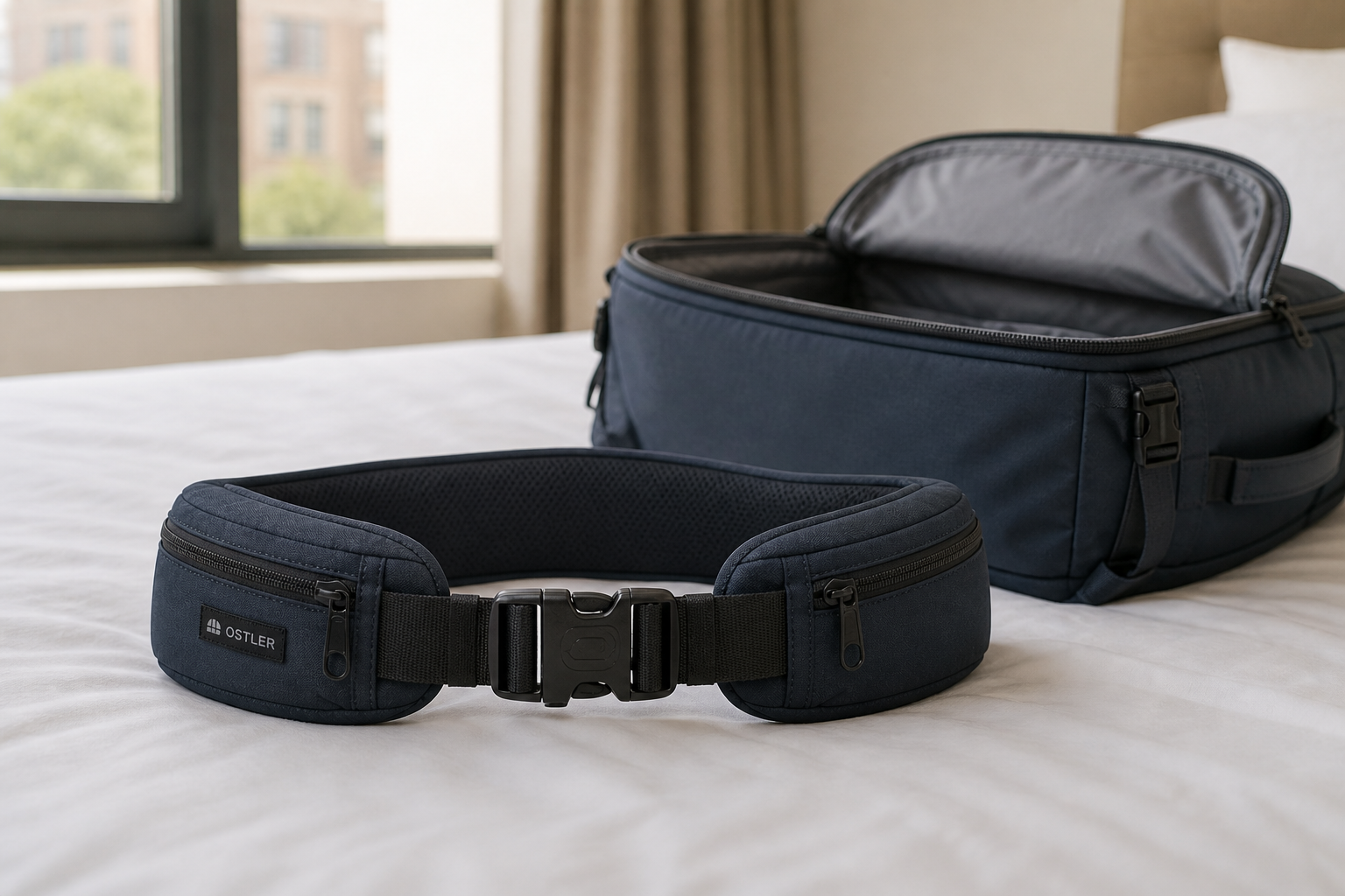 Transit Replacement Hip Belt in Slate, lifestyle view