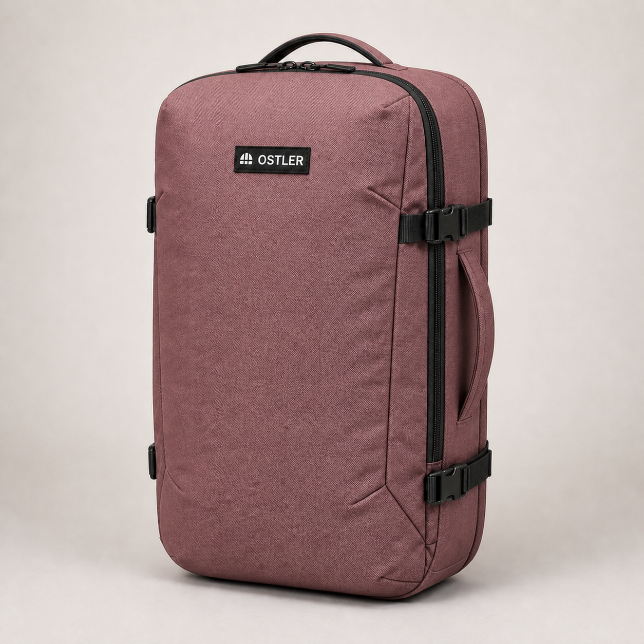 Transit Travel Pack 25L in Rosewood, three-quarter view