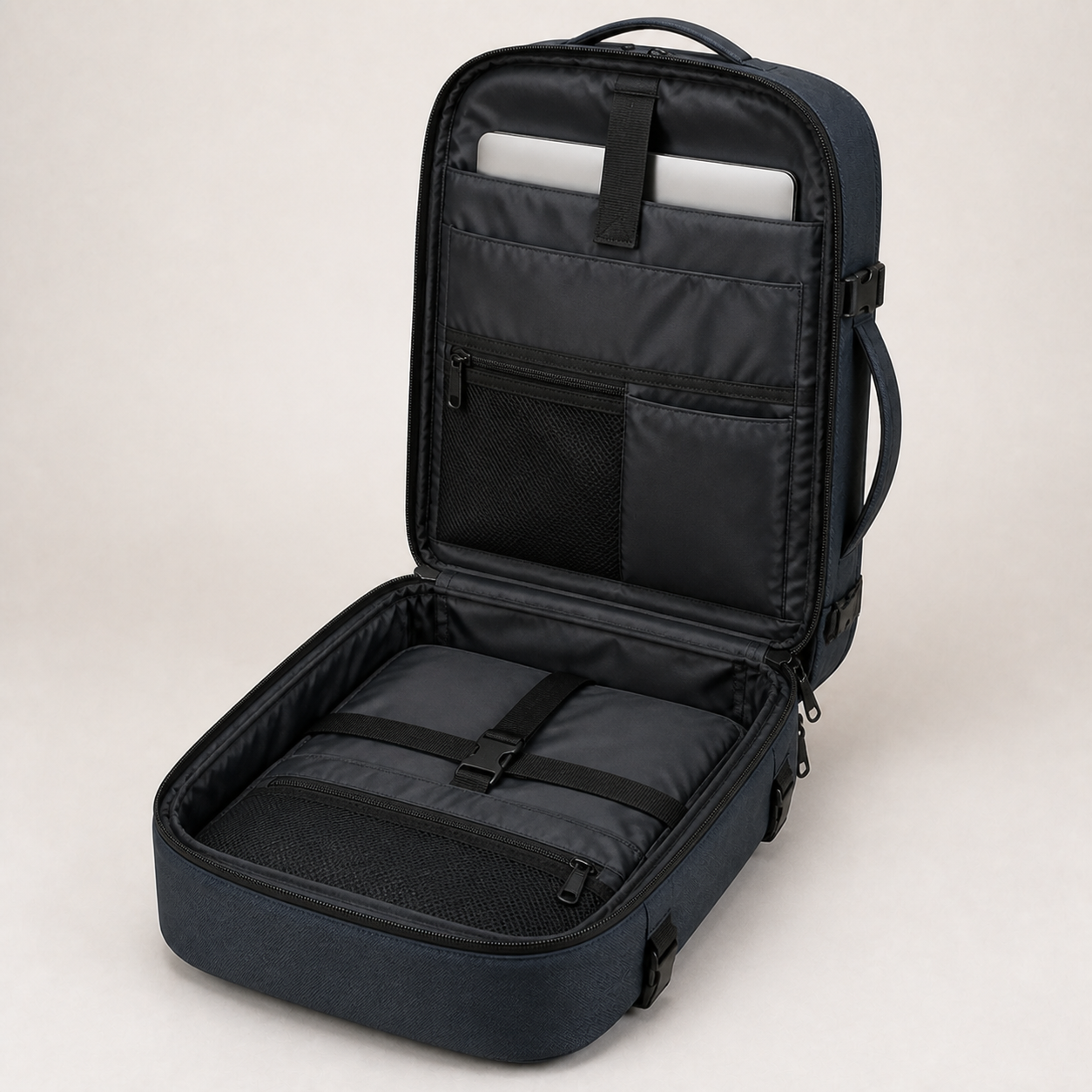 Transit Travel Pack 25L in Slate, open view