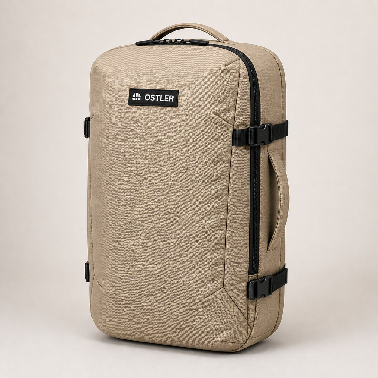 Transit Travel Pack 35L in Sand, three-quarter view