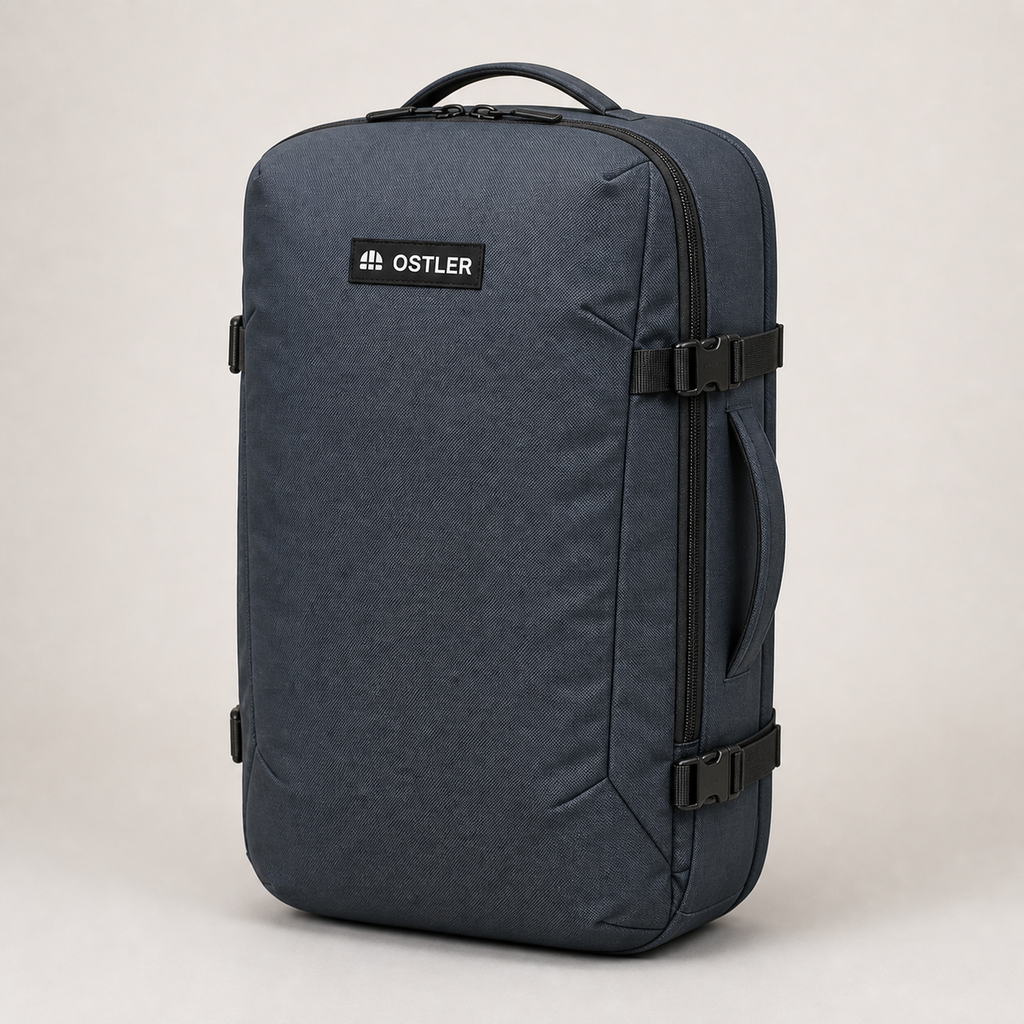 Transit Travel Pack 35L in Slate, three-quarter view