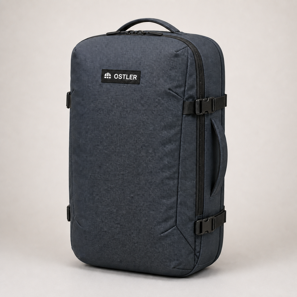 Transit Travel Pack 45L in Slate, three-quarter view